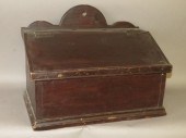 BROWN PAINTED SLANT LID WALL C