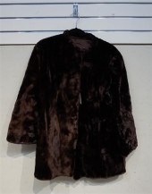 BROWN SEAL FUR COAT; FRIEDEL L
