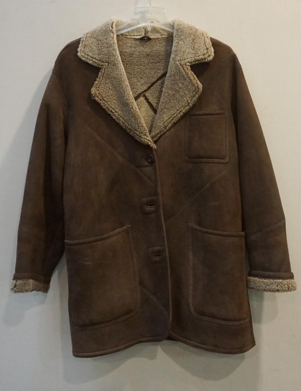 BROWN SHEARLING COAT, SIZE