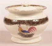 BROWN SPATTER CHINA ROOSTER PA