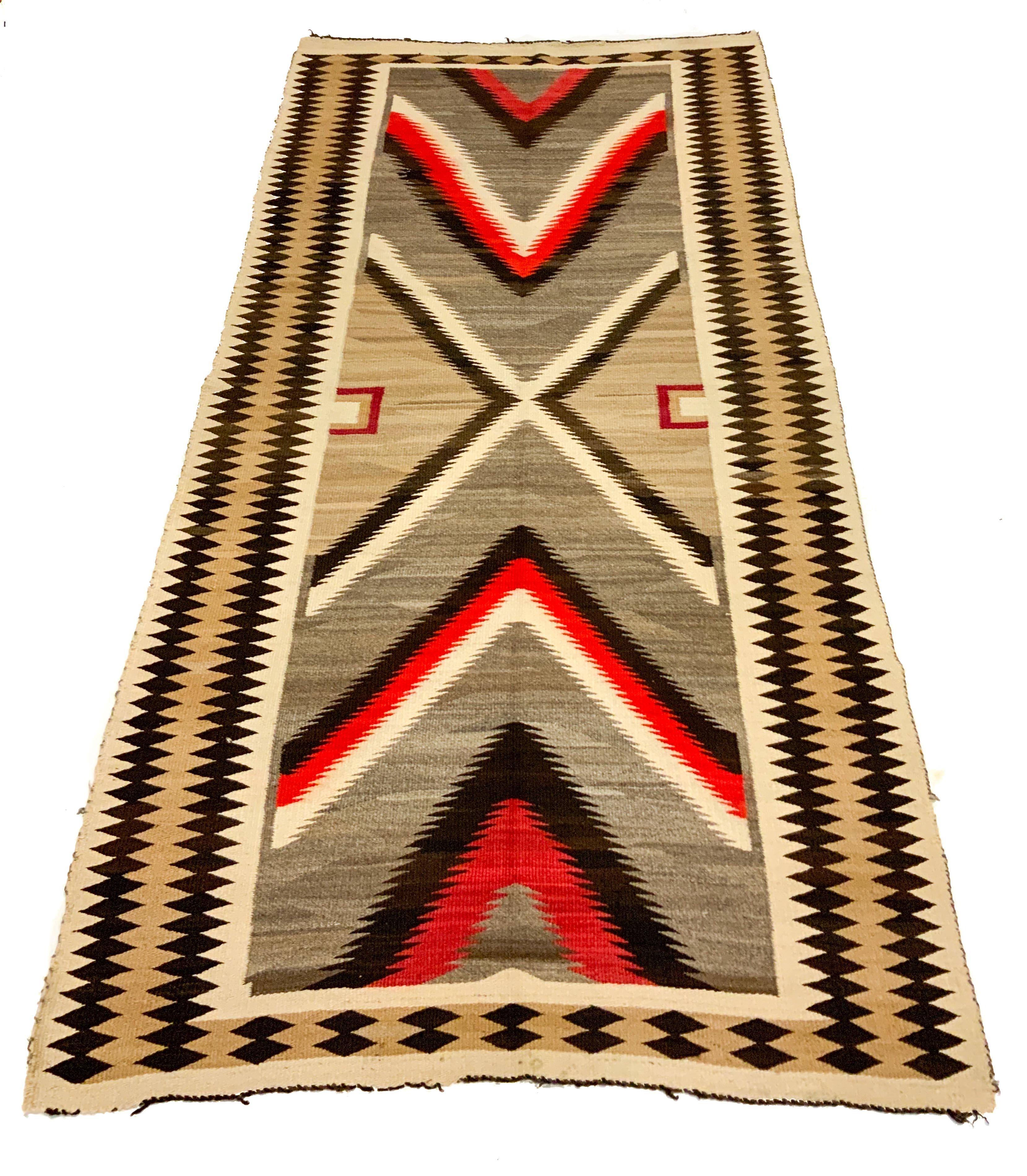 BROWN, TAN, GREY AND RED NAVAJO