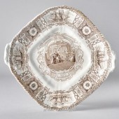 BROWN TRANSFERWARE PLATEA rect