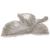 BRUCE FOX PEWTER LEAF CENTERPE