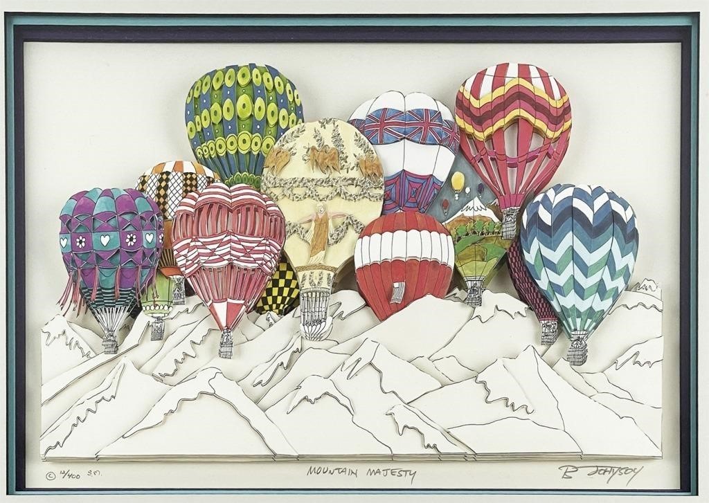 BRUCE JOHNSON 3D LITHOGRAPH HOT AIR