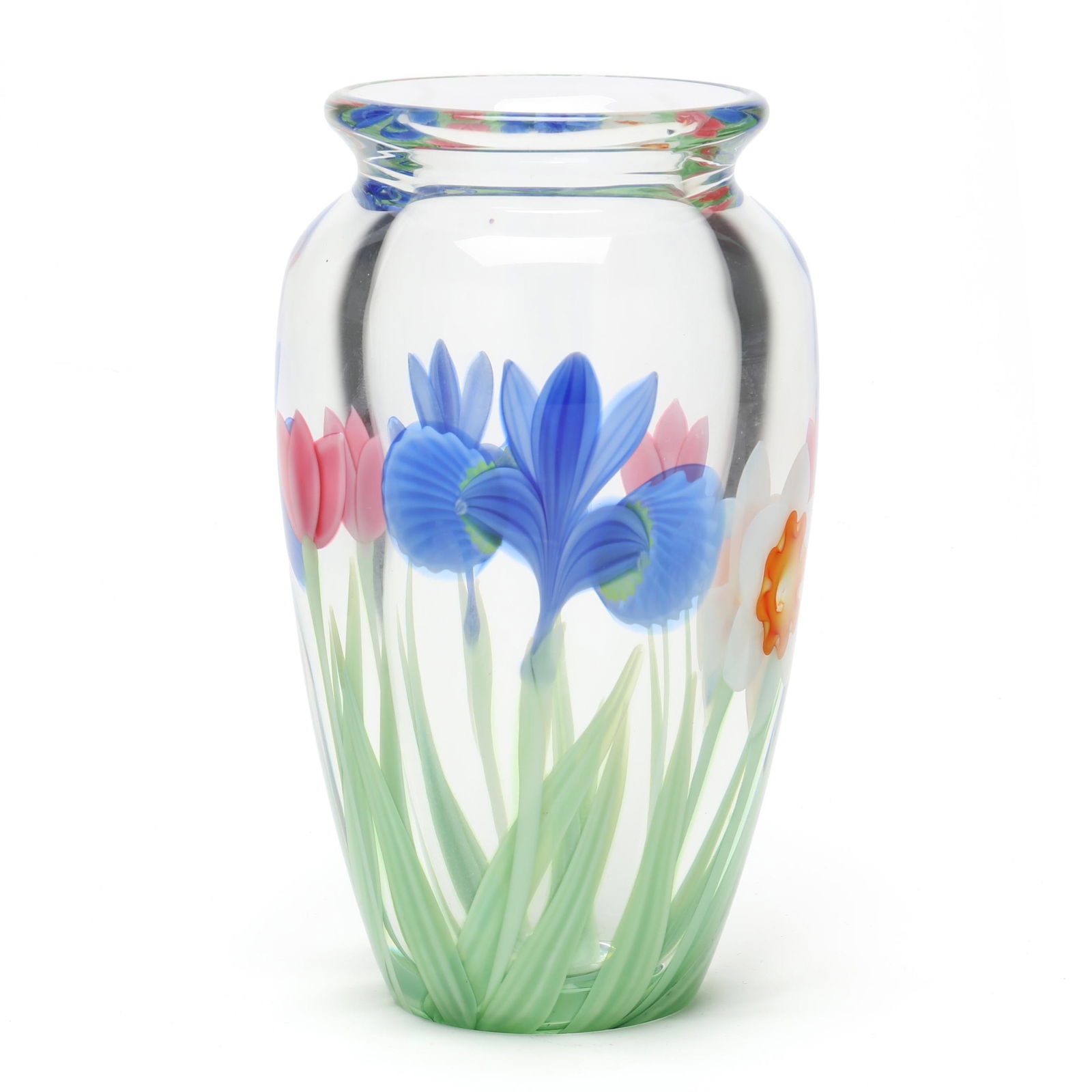 BRUCE SILLARS, CASED FLORAL GLASS