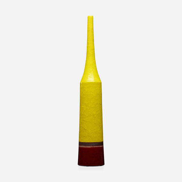 Bruno Gambone. Tall bottle. c.