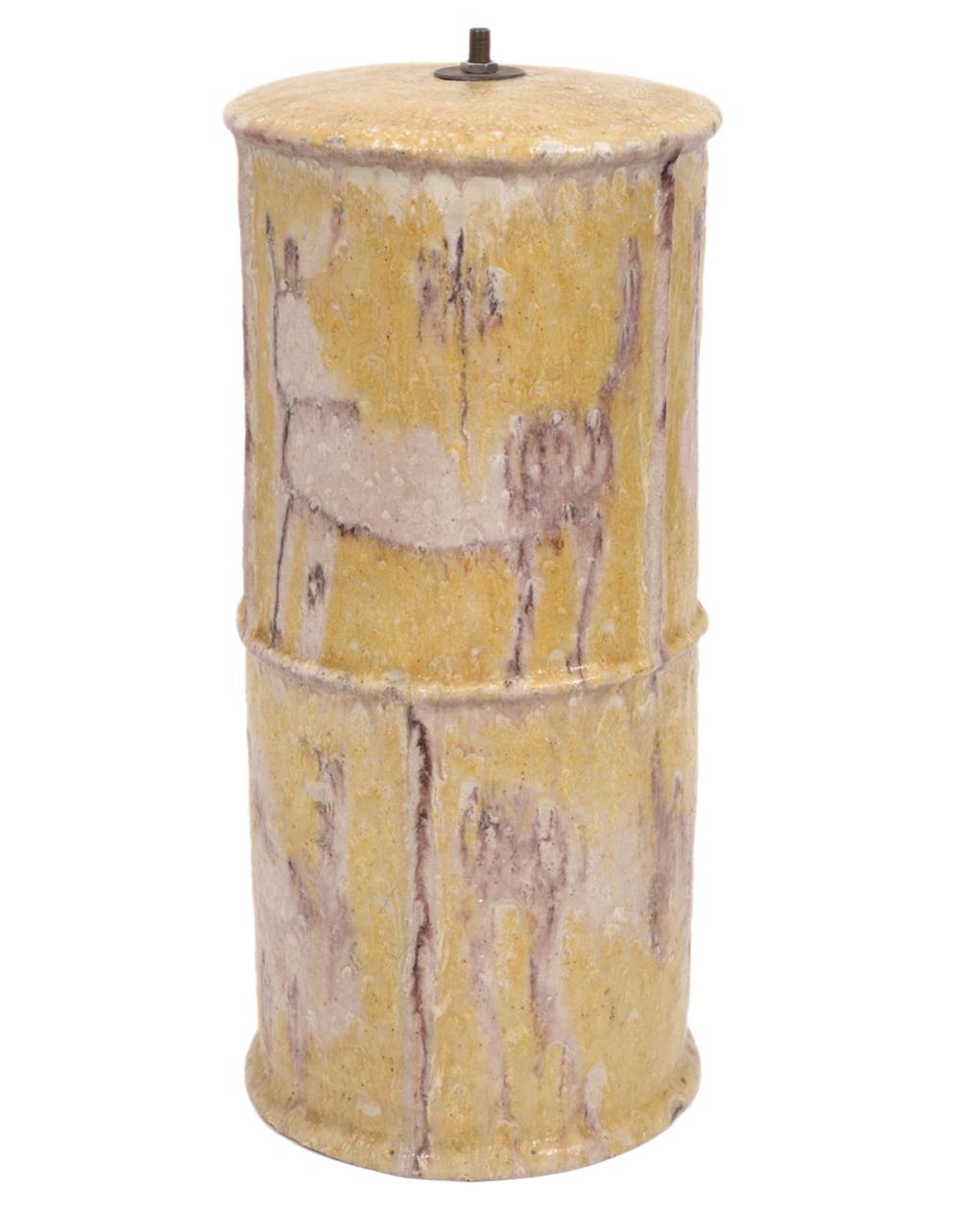 BRUNO GAMBONI SIGNED STONEWARE LAMP