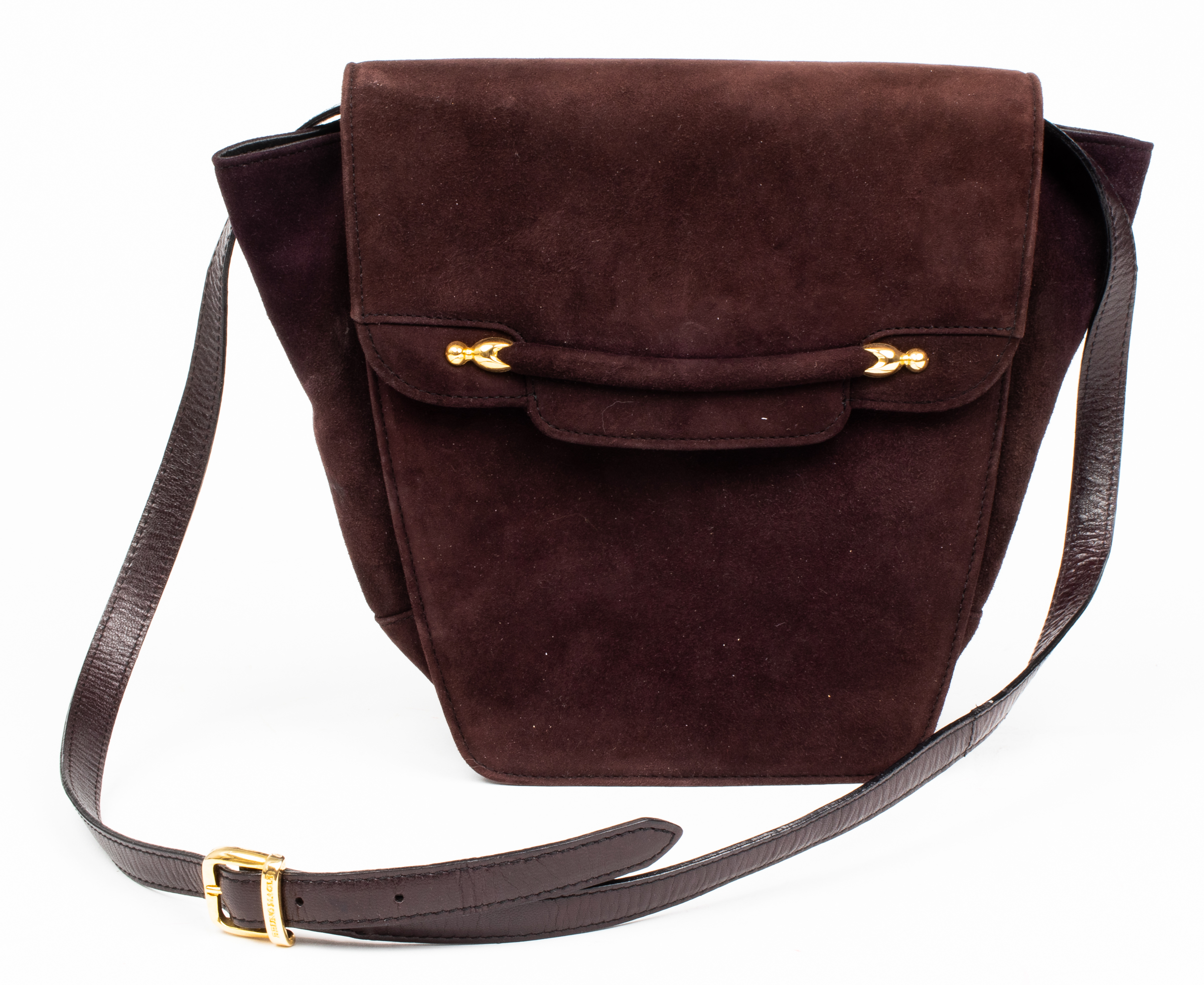 BRUNO MAGLI BROWN VELVET HANDBAG