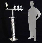 BRUSHED ALUMINUM KINETIC SCULP