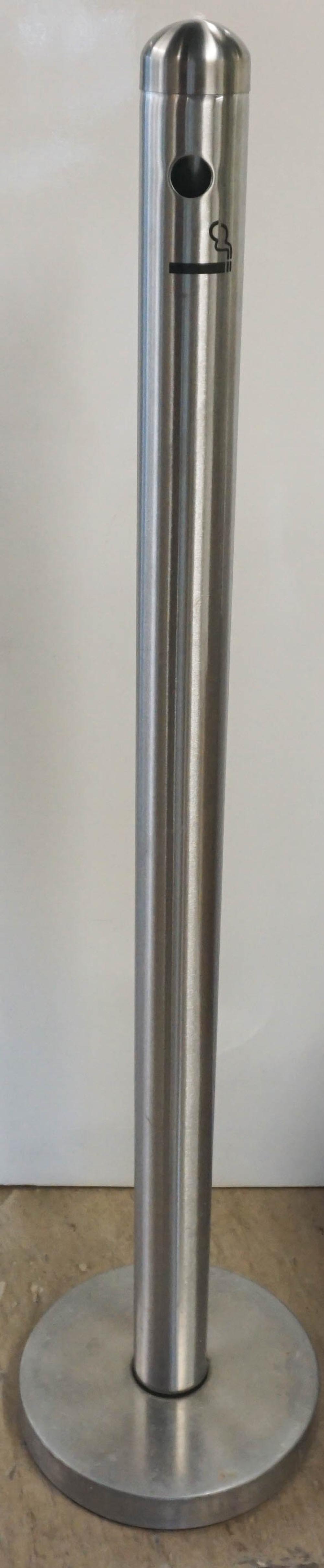 BRUSHED ALUMINUM SMOKE STAND, H: 41