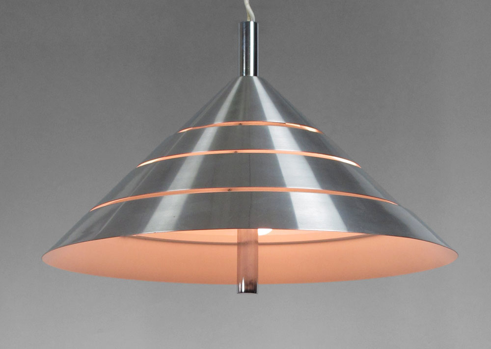 BRUSHED STEEL CEILING LAMP BY