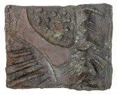 BRUTALIST ABSTRACT BRONZE RELI