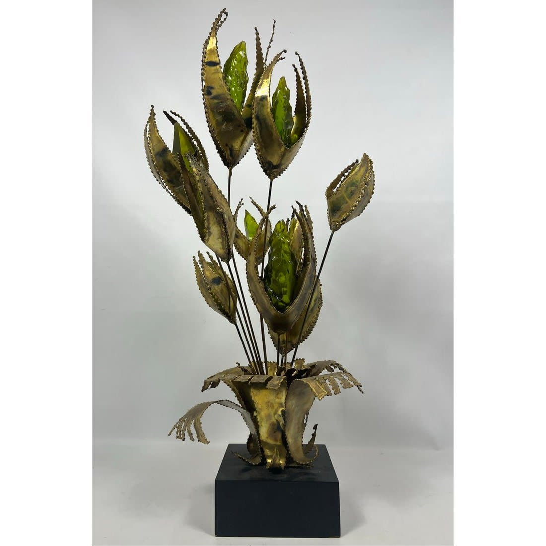 Brutalist Brass Modernist Plant