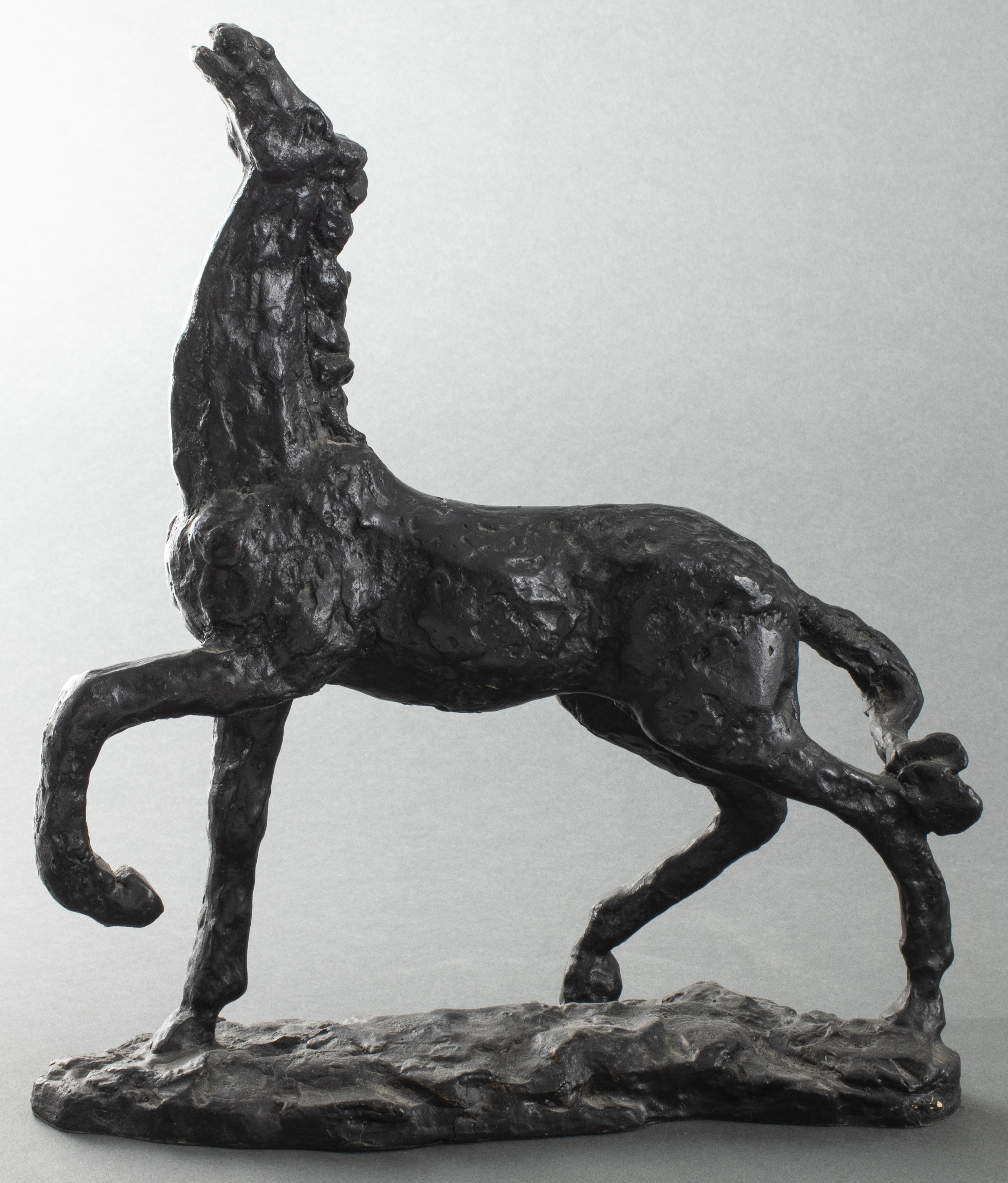 BRUTALIST BRONZE SCULPTURE OF HORSE