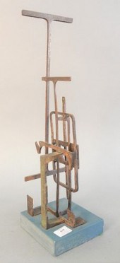 BRUTALIST IRON SCULPTURE, UNSI