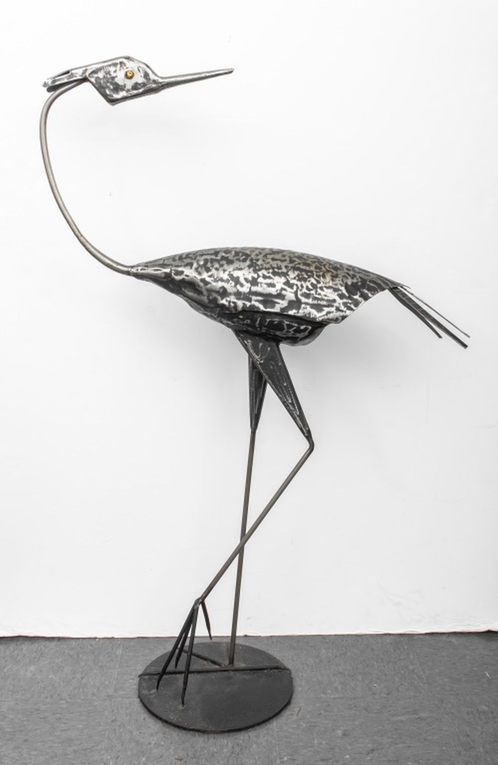 BRUTALIST LARGE METAL CRANE