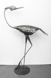 BRUTALIST LARGE METAL CRANE SC