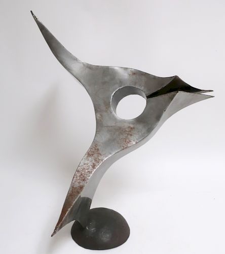 BRUTALIST METAL SCULPTURE BY JACK