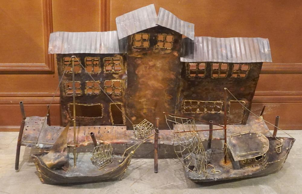 BRUTALIST METAL SCULPTURE OF