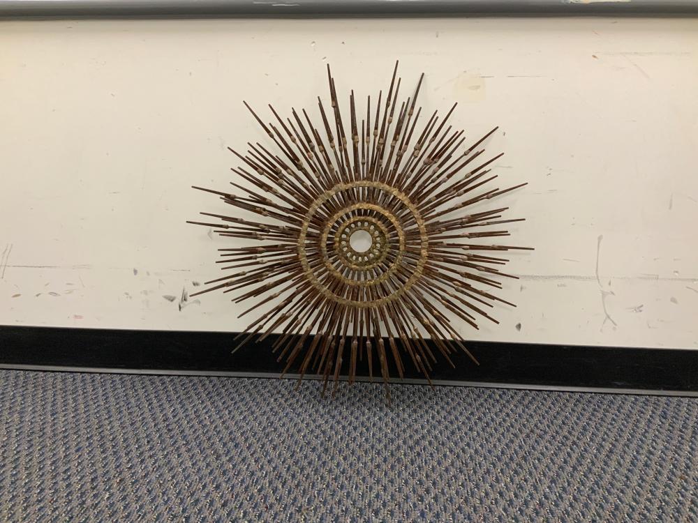 BRUTALIST METAL SUNBURST WALL