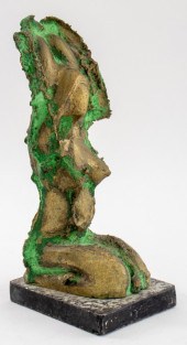 BRUTALIST MODERN PATINATED BRO