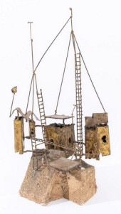 BRUTALIST PATINATED BRASS &AMP
