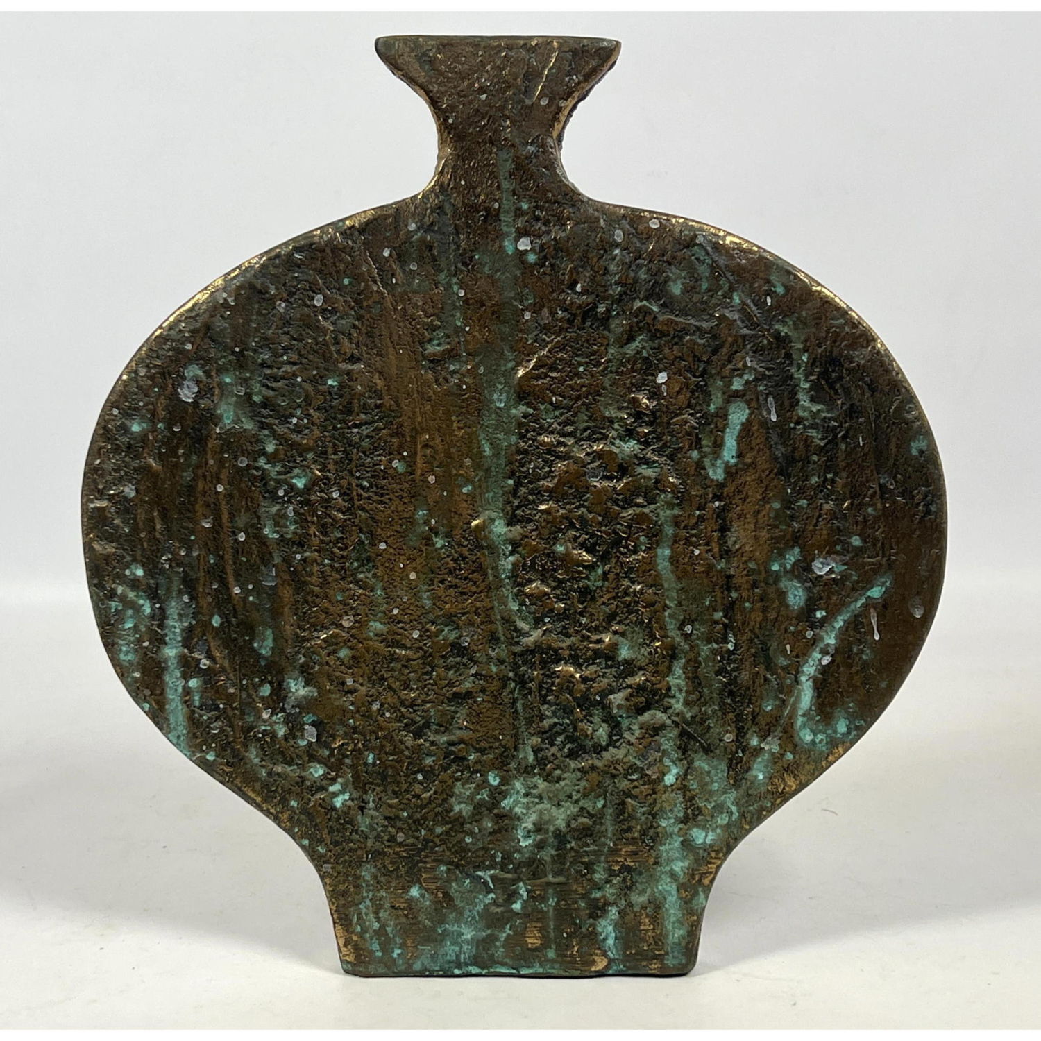 Brutalist Patinated Textured Bronze