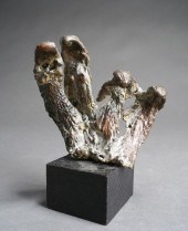 BRUTALIST STYLE BRONZE SCULPTU