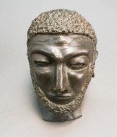 BRUTALIST STYLE PATINATED BRON