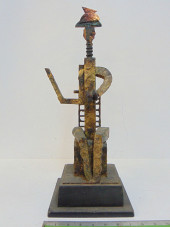 BRUTALIST STYLE SCULPTURE OF A