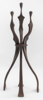 BRUTALIST WROUGHT IRON SCULPTU