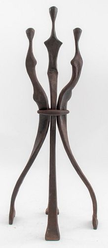 BRUTALIST WROUGHT IRON SCULPTURAL