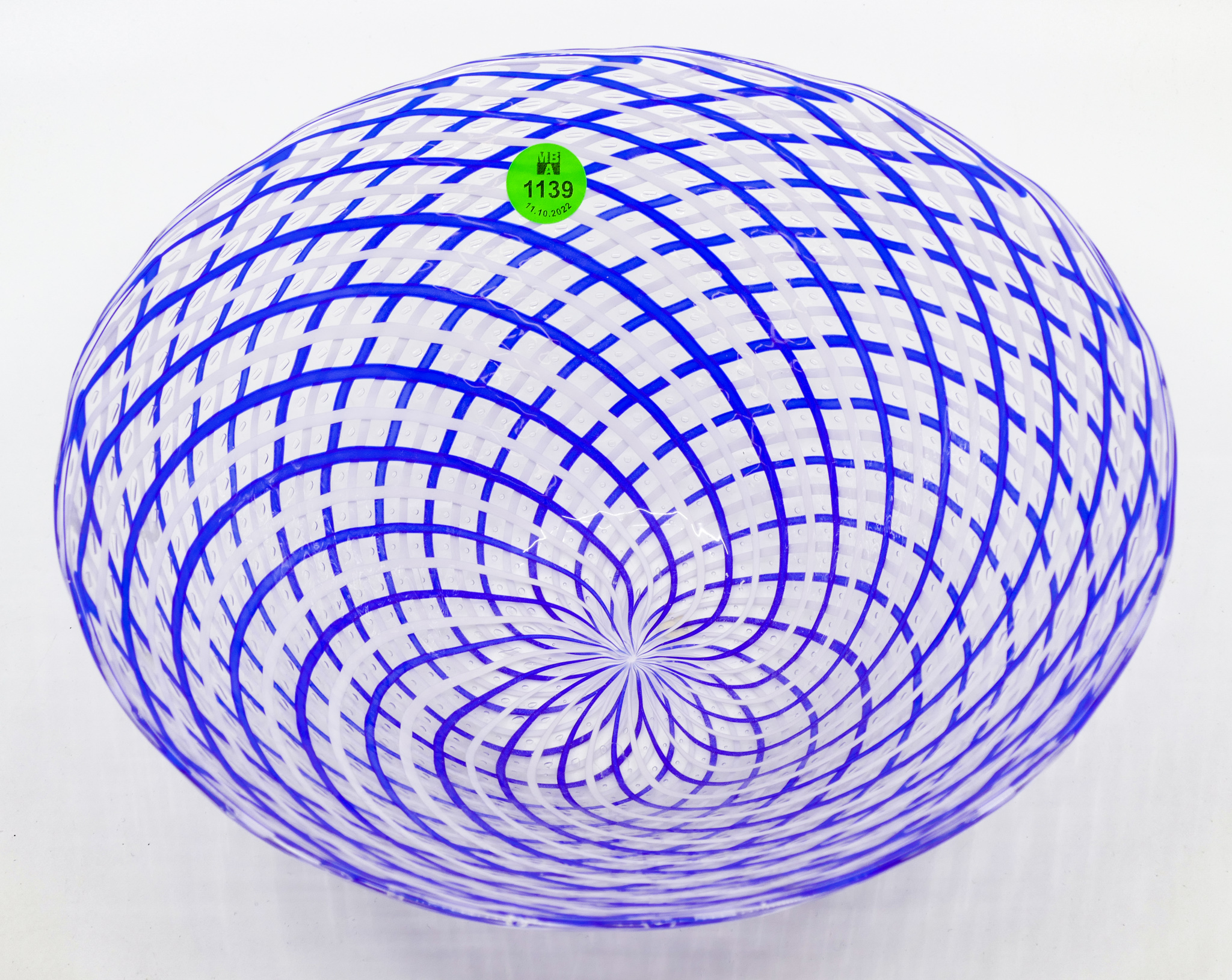 Bryan Rubino Latticino Glass Bowl