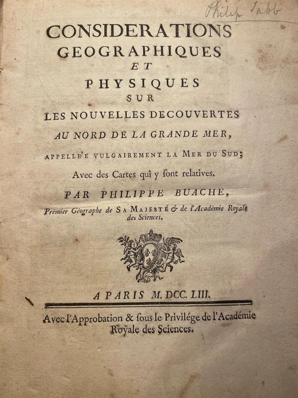 BUACHE, PHILIPPE. CONSIDERATIONS