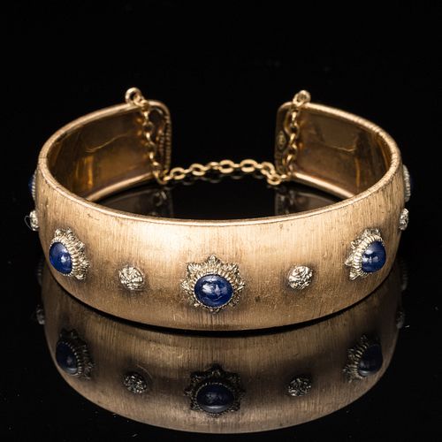BUCCELLATI 18K GOLD AND SAPPHIRE