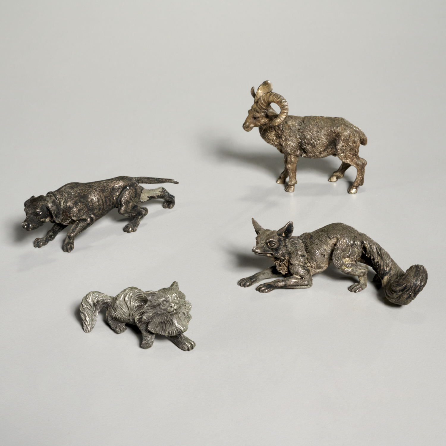 BUCCELLATI, (4) .800 SILVER ANIMALS