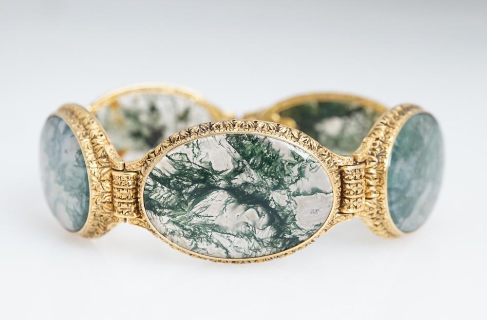 BUCCELLATI GILT SILVER AND MOSS