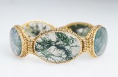 BUCCELLATI GILT SILVER AND MOS