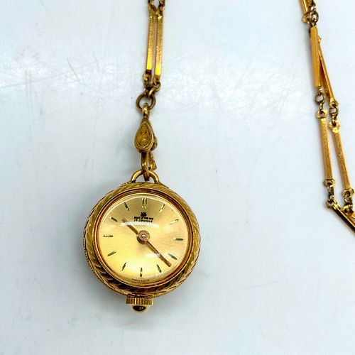 BUCHERER 14K GOLD ROUND PENDANT