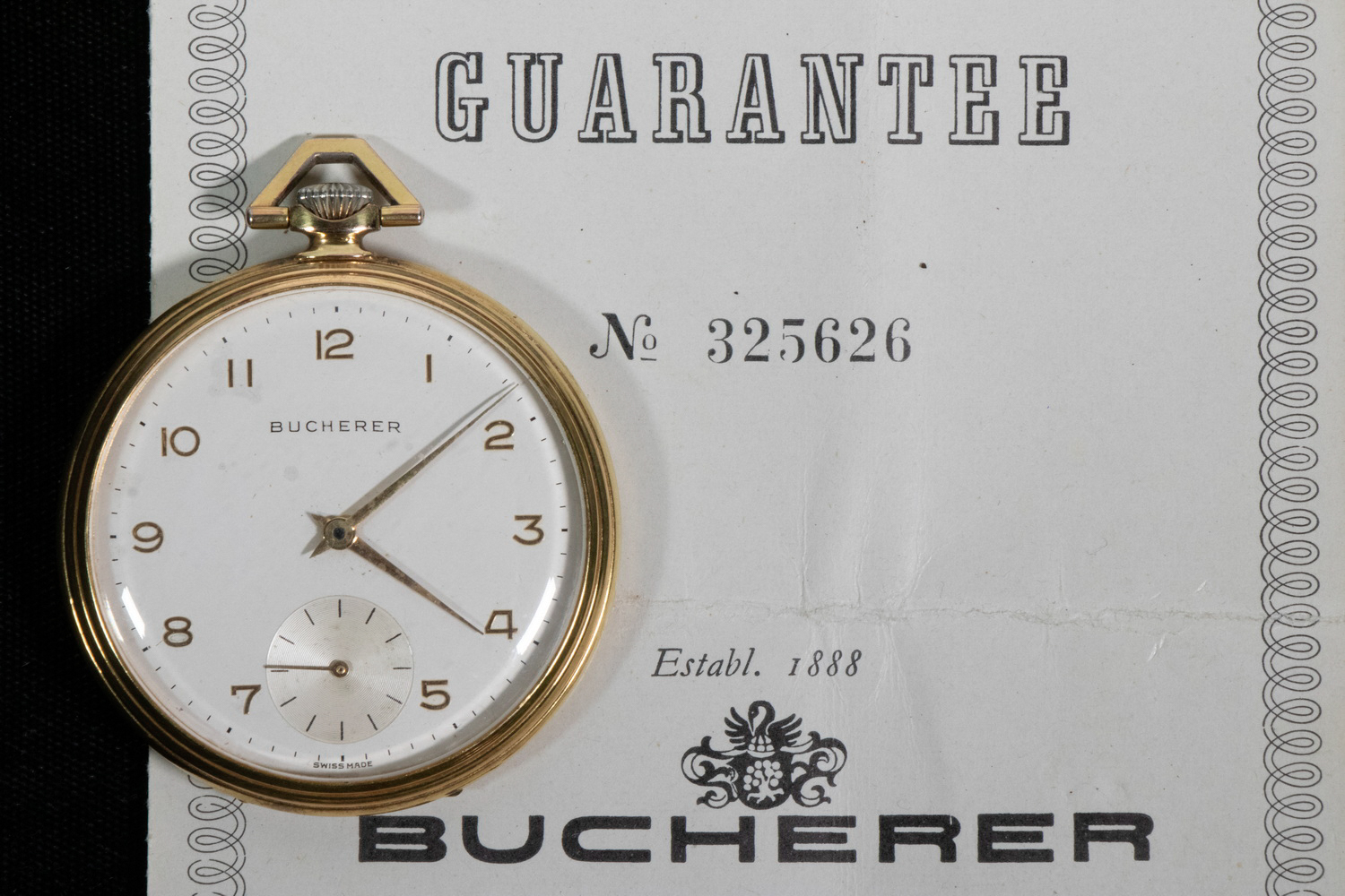 BUCHERER POCKET WATCH Vintage Swiss