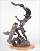 BUCK MCCAIN PATINATED BRONZE F