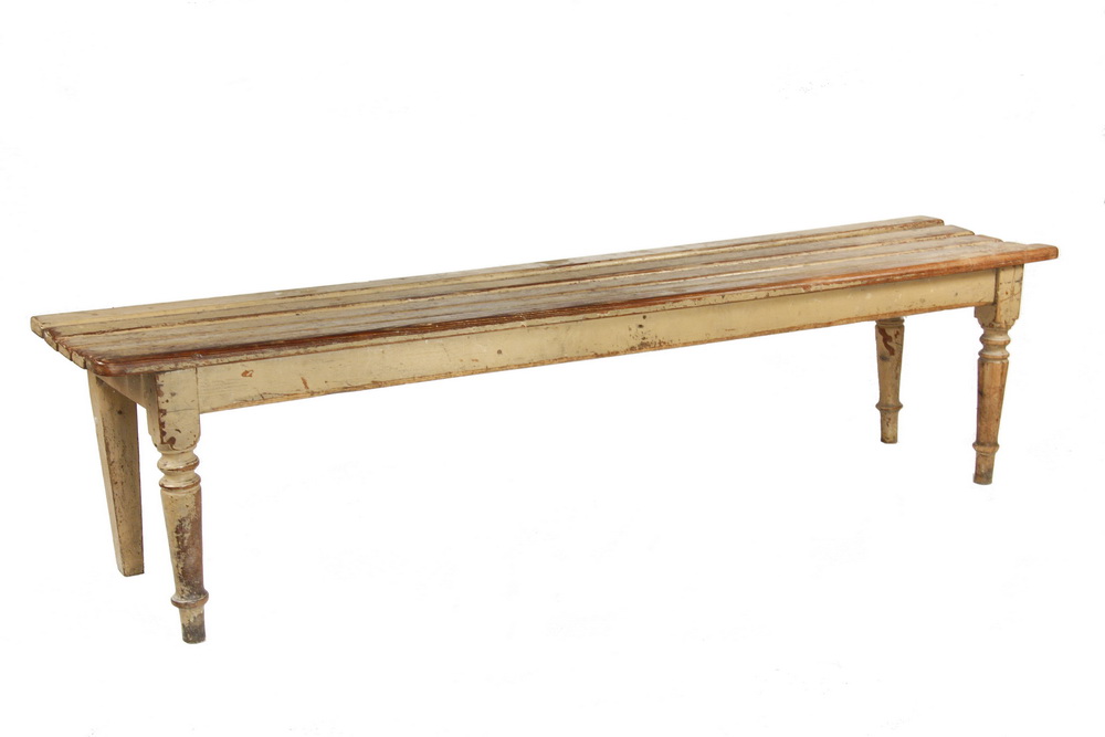 BUCKET BENCH - 19th c. country slat