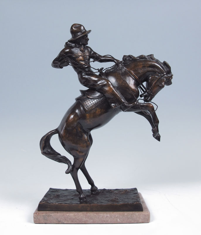 BUCKING BRONCO SCULPTURE AFTER