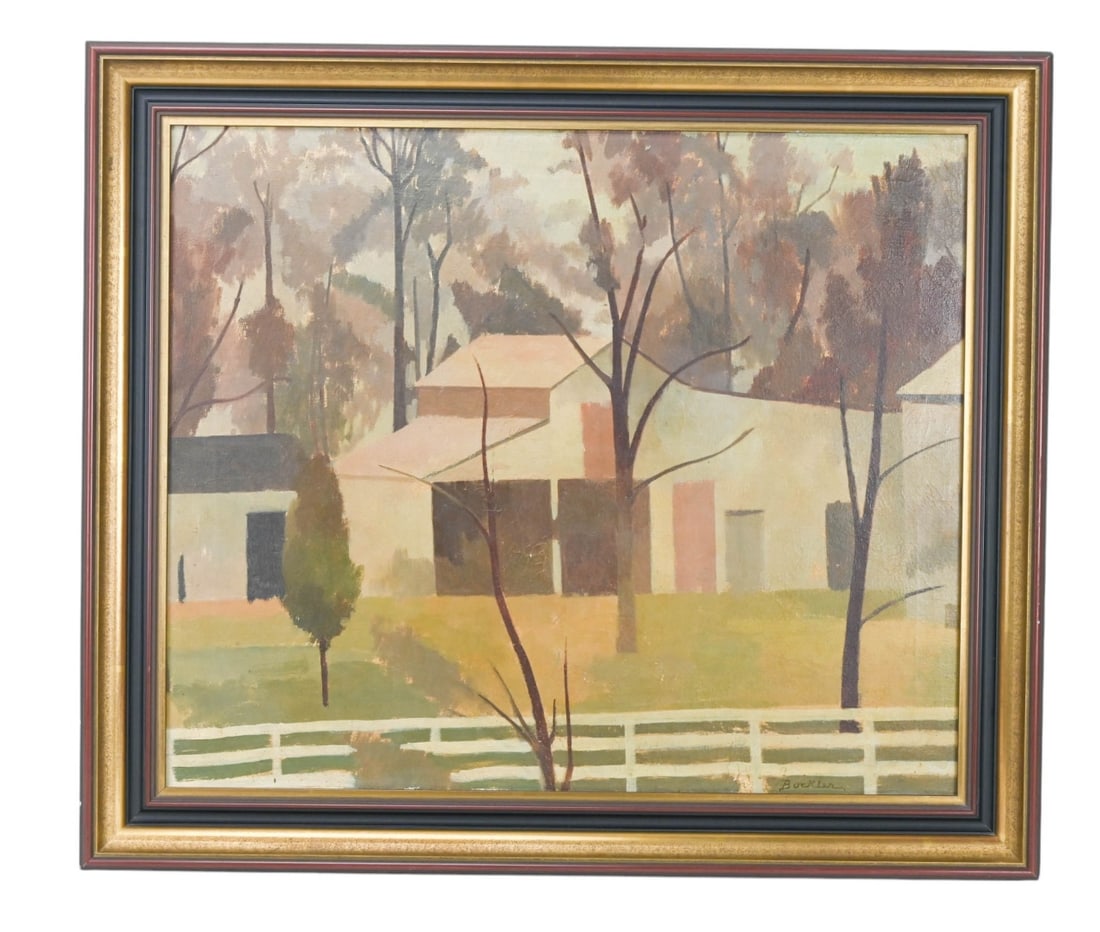 BUCKLER SIGNED OIL PAINTING OF FARM