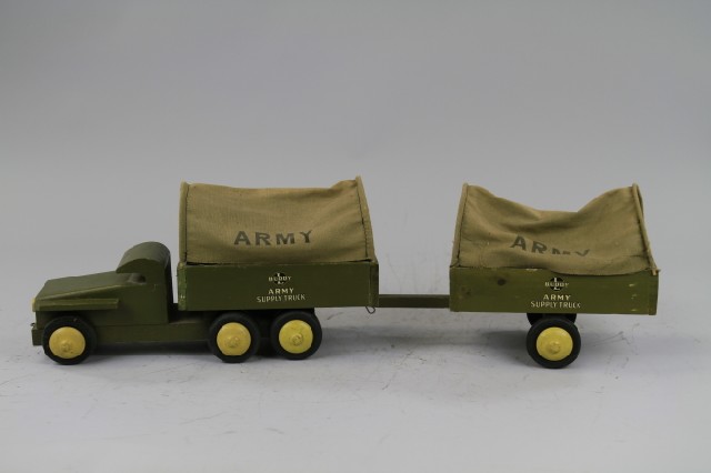BUDDY 'L' WOOD ARMY SUPPLY TRUCK