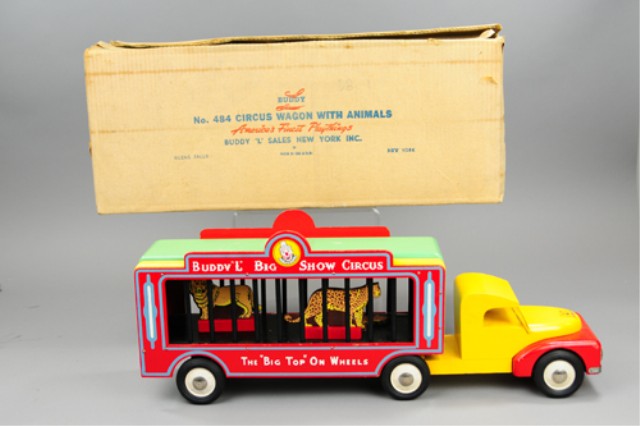 BUDDY 'L' WOODEN CIRCUS WAGON
