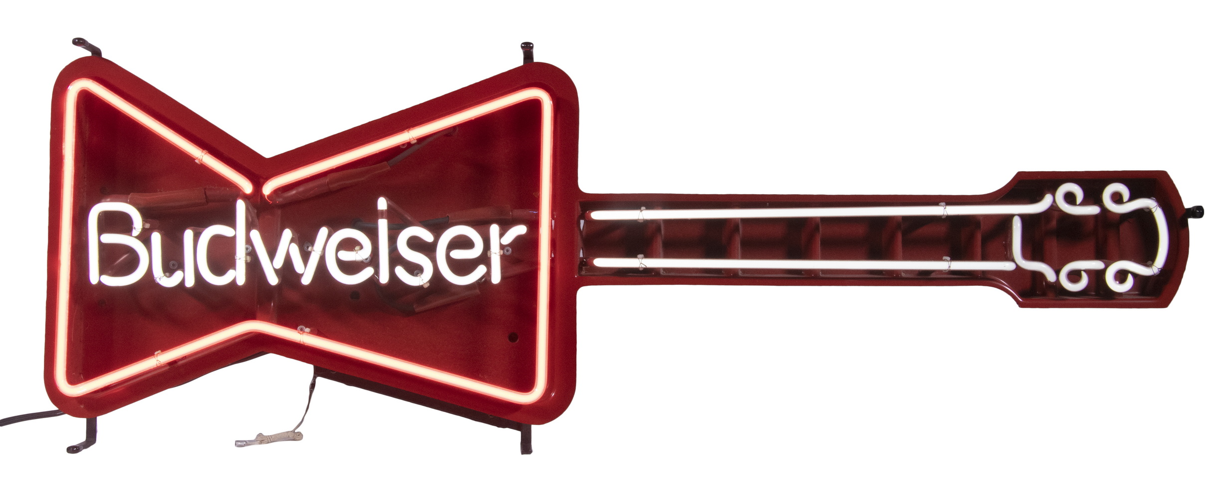 BUDWEISER GUITAR-SHAPED NEON TAVERN