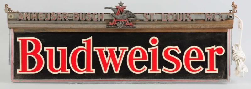 Budweiser Hanging Lighted Sign. 