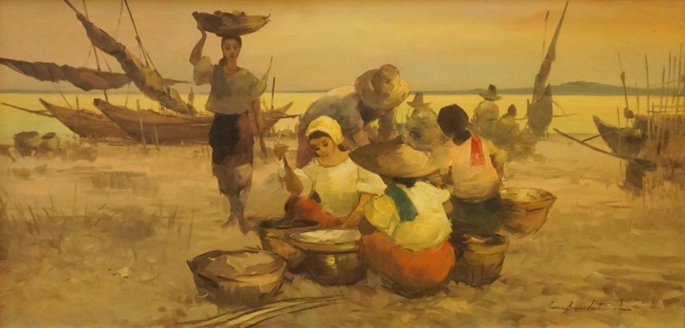 BUENA VENTURA, SORTING FISH ON LAKE