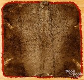 BUFFALO HIDE AND WOOL LAP ROBE
